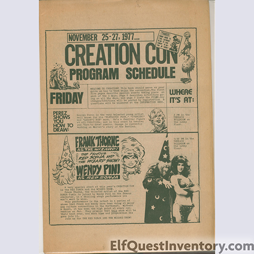 Creation Con Program Schedule