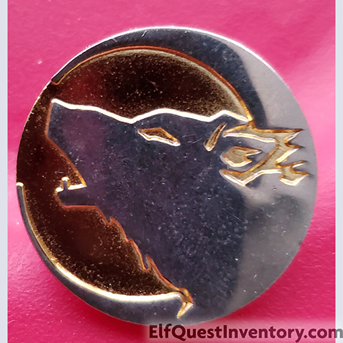 Gold and Silver Warp graphics logo pin