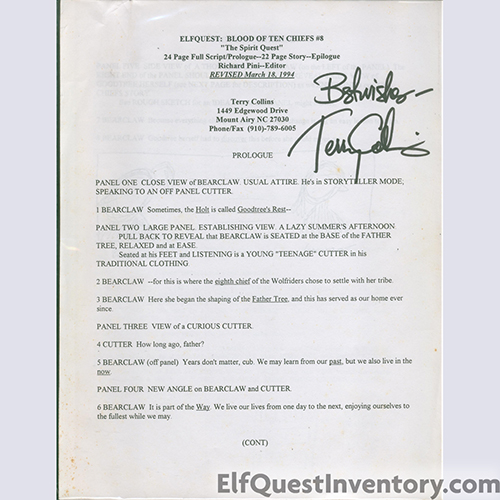 Blood of Ten Chiefs Production Script