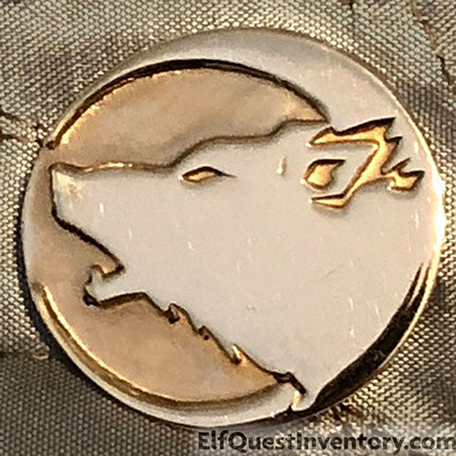 Gold Warp Graphics logo pin
