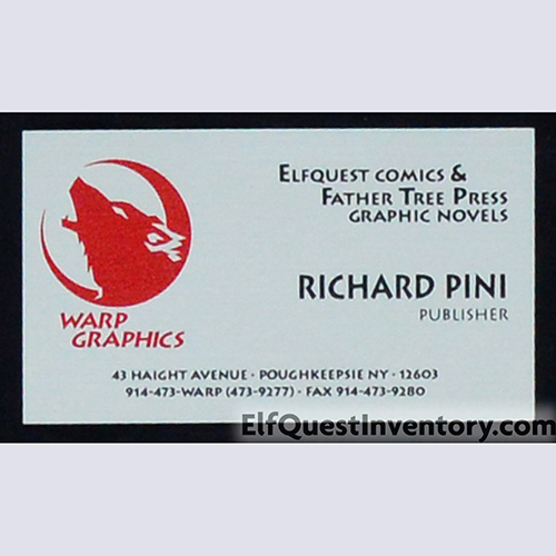 Richard Pini's business card