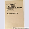 Elfquest Fan Club Member & Holt Listing