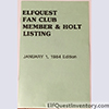 Elfquest Fan Club Member & Holt Listing